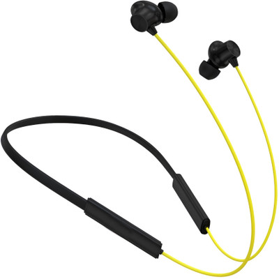 Rueqn Buds Wireless 3 Upto 60H Playtime*, ENC, Magnetic On/Off Neckband Headphon [YL7] Bluetooth(Yellow, In the Ear)