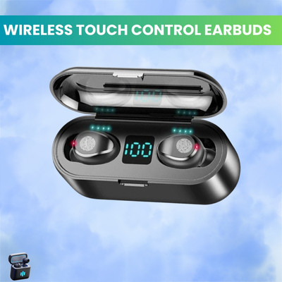 SACRO F9 Wireless Earbuds Upto 48Hrs Playtime with Crystal Clear Sound High BassQ279 Bluetooth(Black, True Wireless)