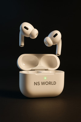 NS WORLD Q3 Airbuds Tws |Max Power| HD Sound | BT Earbuds |Mic & Touch Controls Headphone Bluetooth(White, True Wireless)