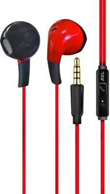 AXL EP-22 In-Ear | Stereo Wired Earphone | High Bass with in-Line mic Wired Headset(Red, In the Ear)
