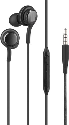 ASTOUND TEC-47 Earbuds 3.5mm Headphones Remote & Mic Wired Headset(Black, In the Ear)