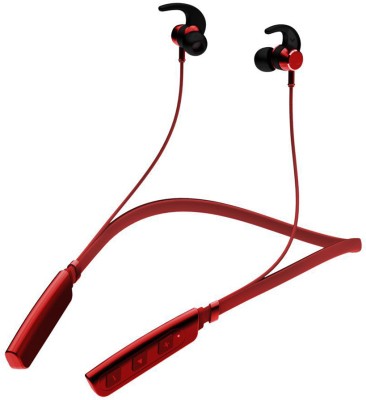 TEQIR Audio Powerfull Sound with Fast Charging , Pro+ Calling Mic and 24hr Playtime Bluetooth Headset(Red, In the Ear)