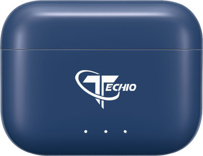 TECHIO MagnoPods TWS with LED Display, Dual Mic ENC, 13mm Driver & Game Mode Bluetooth(Blue, True Wireless)