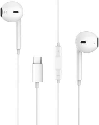 Helo Kuki Type C Earphone With Mic Compatible With 0PP0 A1 Pro/Reno 9 Pro/9 Pro+ Wired Headset(White, In the Ear)
