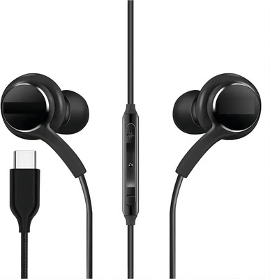 ASTOUND XII-13 Earbuds Original USB Type C Headphones Remote & Mic Wired(Black, In the Ear)