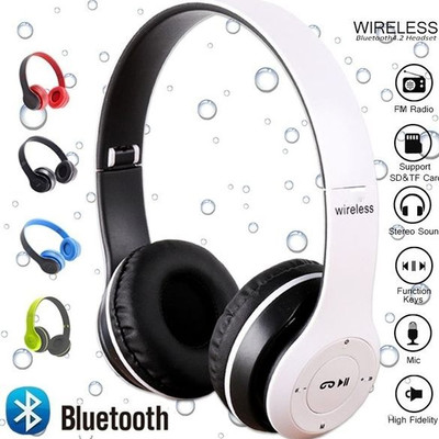 TABARET Best Buy Headphone Multifunctional Stereo Wireless Bluetooth Headphones Bluetooth(White, On the Ear)