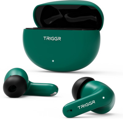 TRIGGR Ultrabuds N3 with Crisp Calling, 50H Playtime, 13mm Drivers, AI ENC, BassXpand Bluetooth(Teal Noir, In the Ear)