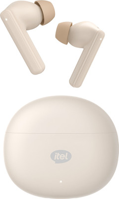 itel Earbuds Rhythm with 30 Hours Play Time, Bluetooth 5.3, 2 Mic ENC, IPX5 Bluetooth(Ivory White, True Wireless)
