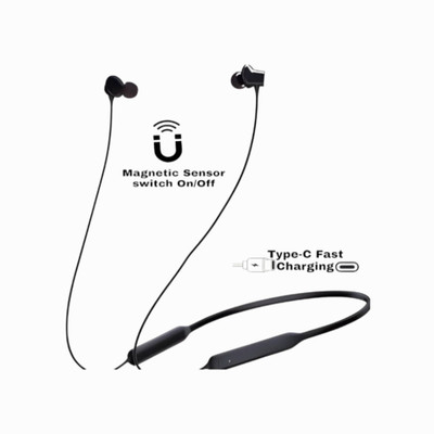 house of common Active Bass Wireless Neckband - Built for Motion, Superior Sound_ZH Bluetooth & Wired(Black, In the Ear)