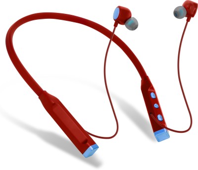 IZWI KGF Fire 500v2 Neckband hi-bass Wireless Bluetooth headphone Bluetooth Headset Bluetooth(Red, In the Ear)