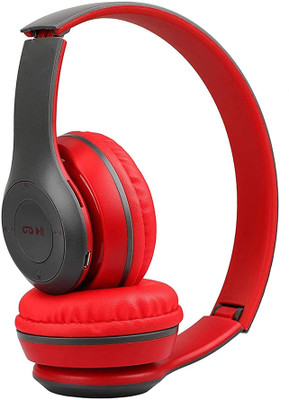 G2L Foldable BT Headphone Supports MP3,FM & Card Reader Compatible with all device. Bluetooth & Wired(Red, True Wireless)