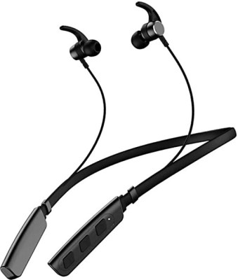 keeva B-235 Wireless Neckband with Mic Powerful Stereo Sound Quality Bluetooth Headset Bluetooth Headset(Black, In the Ear)