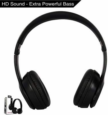 Worricow Hot Sale Foldable/Sports/Office/ Gaming Wireless Headphone with Mic Headset Bluetooth Gaming(Black, On the Ear)