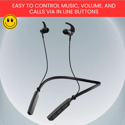 SACRO BT 235 Bluetooth Wireless Neckband With 20 Hours Playback & ASAP ChargeQP161 Bluetooth(Black, In the Ear)