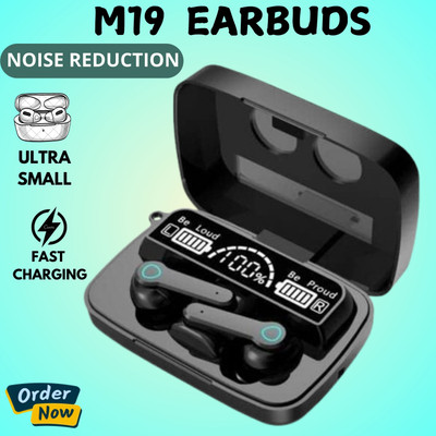 GUGGU M19 Wireless Earbuds TWS 5.1 LED Digital Display Touch Bluetooth Headphone D366 Bluetooth(Multicolor, True Wireless)