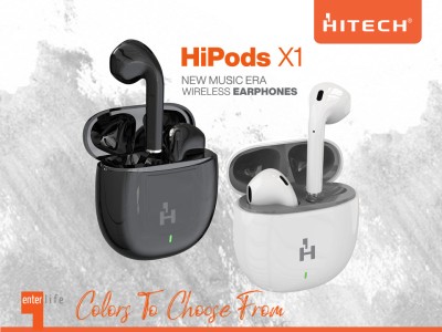HITECH HiPods X1 HT-200 Bluetooth Headset(Black, White, True Wireless)