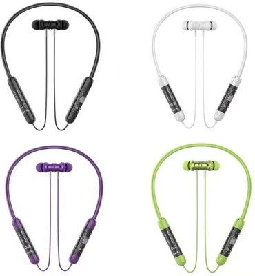 mzn Premium 240H Wireless Neckband Fast Charging Voice Change Bluetooth(Multicolor, In the Ear)