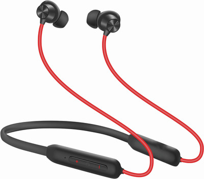 SIGNATIZE Bluetooth in Ear Wireless Neckband,Mic,Up to 65 Hours Playtime,Magnetic Earbuds Bluetooth & Wired(Red, In the Ear)