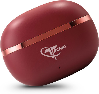 TECHIO GamerX TurboBuds Wireless Bluetooth Earphones with Zero Lag, Gaming Mode Bluetooth(Red, True Wireless)