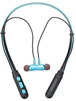 Azkiya ATY_624A_B11 Neck Band Bluetooth Headset Bluetooth Headset Bluetooth Headset(Blue, In the Ear)