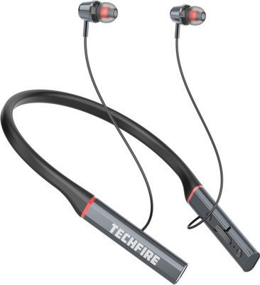 TECHFIRE Lve 1000 pro Neckband hi-bass Wireless Bluetooth headphone Bluetooth(Grey, In the Ear)
