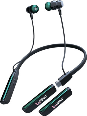 delphine CL-35 Wireless Neckband | Extra Detachable Battery Magnetic ON/OFF Function Bluetooth(Black, In the Ear)