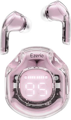 Ezerio Air 45 ANC Wireless earphone Bluetooth earbuds Transparent Digital Display Bluetooth Headset(Pink, In the Ear)