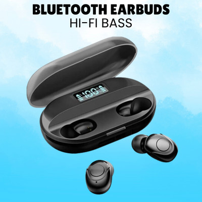 GUGGU T2 (Earbuds)TWS 5.0 Bluetooth With LED Display Compatible for All SmartphoneJ324 Bluetooth(Black, True Wireless)