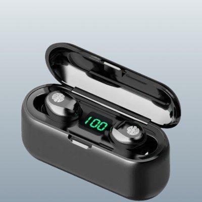 YAROH U73_F9 Wireless Earbuds with Bluetooth 5.0 & Digital Display Bluetooth(Black, In the Ear)