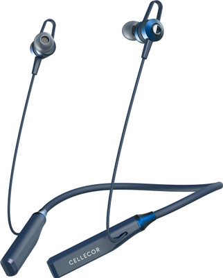 Cellecor BT-4 Wireless Waterproof Neckband with 25 Hrs playtime Headphone Bluetooth(Blue, In the Ear)