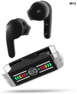 DIGIBUDS M12 Pods With Airbuds Earbuds/TWs/buds 5.1 Earbuds with 100H Playtime,Headphones Bluetooth(Black, True Wireless)