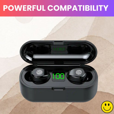 SACRO F9 Bluetooth Wireless Earbuds With Multi Touch Control and HD Sound QualityE54 Bluetooth(Black, True Wireless)