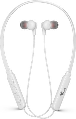 MMTELECOM 118 Bluetooth Wireless Neckband, 40H Playtime, Soft Eartips, Fast charging, IPX5 Bluetooth Gaming(White, True Wireless)