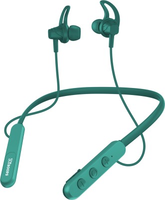 TP TROOPS Wireless in Ear Bluetooth Neckband with ENC Mic, 52H Playtime, Headset Headset Bluetooth & Wired Headset(Green, In the Ear)
