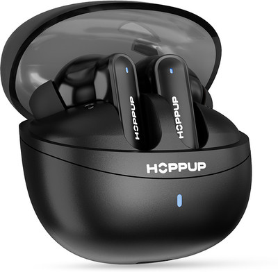 HOPPUP Earbuds with 40H PlayTime, 40MS Low Latency, AI ENC & 5.4v Bluetooth(Stealth Black, True Wireless)