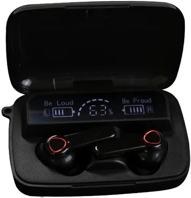 Jeevan jyoti agency Earbuds M19 True Wireless Hi-Bass HiFI Sound With Flashlight Bluetooth(Black, True Wireless)