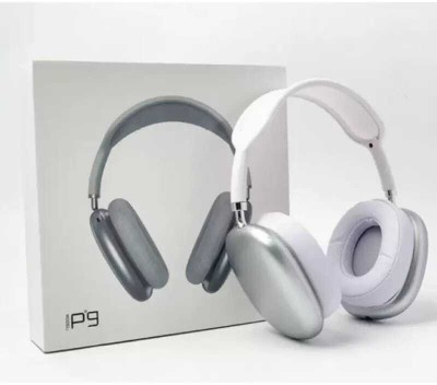 Ancestors P9 Wireless Headset Bluetooth 5.1 Over Ear Stereo Headphones Noise Cancelling Bluetooth & Wired Headset(White, True Wireless)