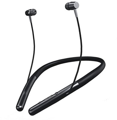 Rueqn Sweatproof Sports Headset, Best for Running and Gym for All Smartphones Bluetooth Gaming Headset(BLACK,Super Bass, TF Card Support, Immersive LED Lights, In the Ear)