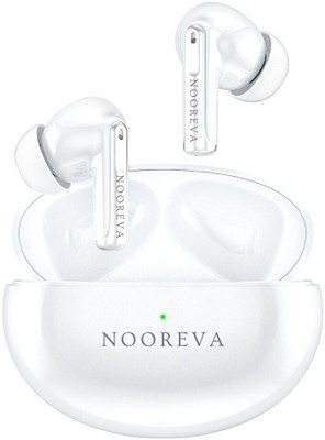 NOOREVA AIR ACTIVE 101 ANC With ANC, ENC, Wireless charging, Transparancy Mode Bluetooth(Glossy White, True Wireless)