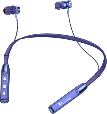 Ucool Raptor 80 Hours Playtime Wireless Neckband headphones Earphone Bluetooth Headset(Blue, In the Ear)