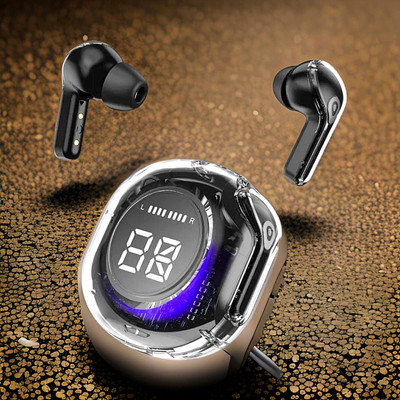 YAROH UltraPods Pro TWS Earbud, Bluetooth Earbuds with Display, Transparent 92 Bluetooth(Multicolor, In the Ear)