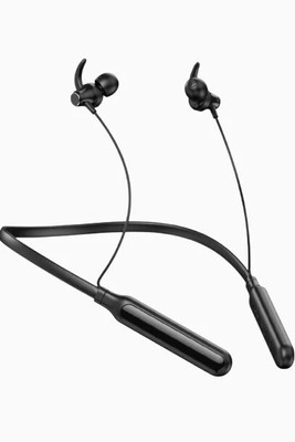 Earbot FVIP Wireless Neckband - 60 Hours Playtime with Deep Bass Bluetooth & Wired(Black, In the Ear)