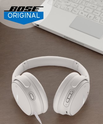 Bose QuietComfort Wireless Noise Cancelling Headphones Bluetooth(White, On the Ear)