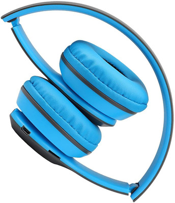 RENTOOR NEW PRICE P47 PORTABLE GAMING SPORTS ULTRA DAYNMIC BEAT SOUND HEADPHONE Bluetooth(Blue, On the Ear)