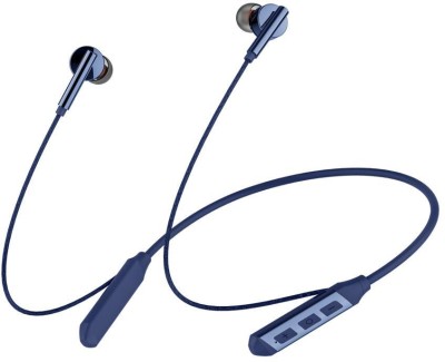 JAZX Z Pro Wreless Neckband 40H Music Time, Good Sound With Mic,Extra Bass Wired Headset(Blue, In the Ear)
