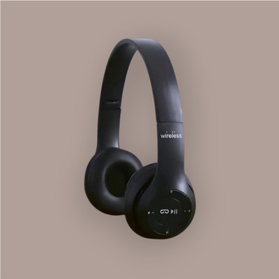 AIZINA Gaming Headphones (Wireless) with Immersive Explosive Deep Bass_MB Bluetooth & Wired(Black, On the Ear)