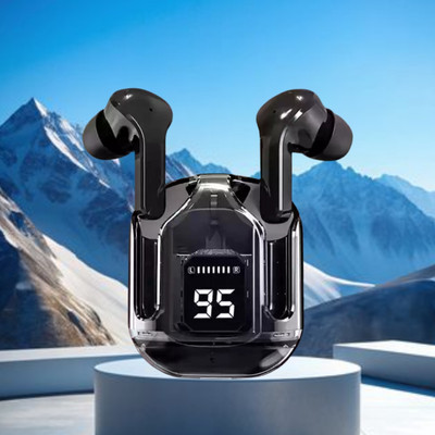 SACRO Max UltraPods (Wireless Earbuds) Transparent Charging Case, Digital Display E5 Bluetooth(Multicolor, True Wireless)