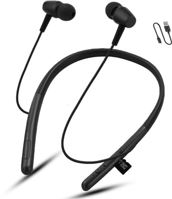 Rueqn Prime 48 Hours Playtime Bluetooth Wireless Neckband Headphones Earphone Bluetooth Gaming(Black, In the Ear)