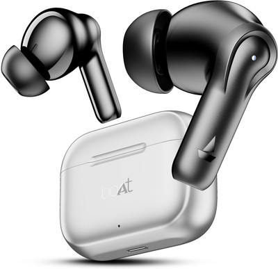 boAt Airdopes 161, Adv 4Mic ENx, 50H Battery,Fast Charge,13mm Driver, Metallic Finish Bluetooth(Ash Grey, True Wireless)