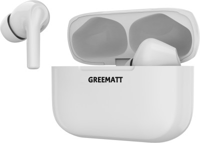 GREE MATT earbuds with 40 Hrs Playtime, 11mm Driver, IPX5 and Unique Design N20 Bluetooth(White, True Wireless)